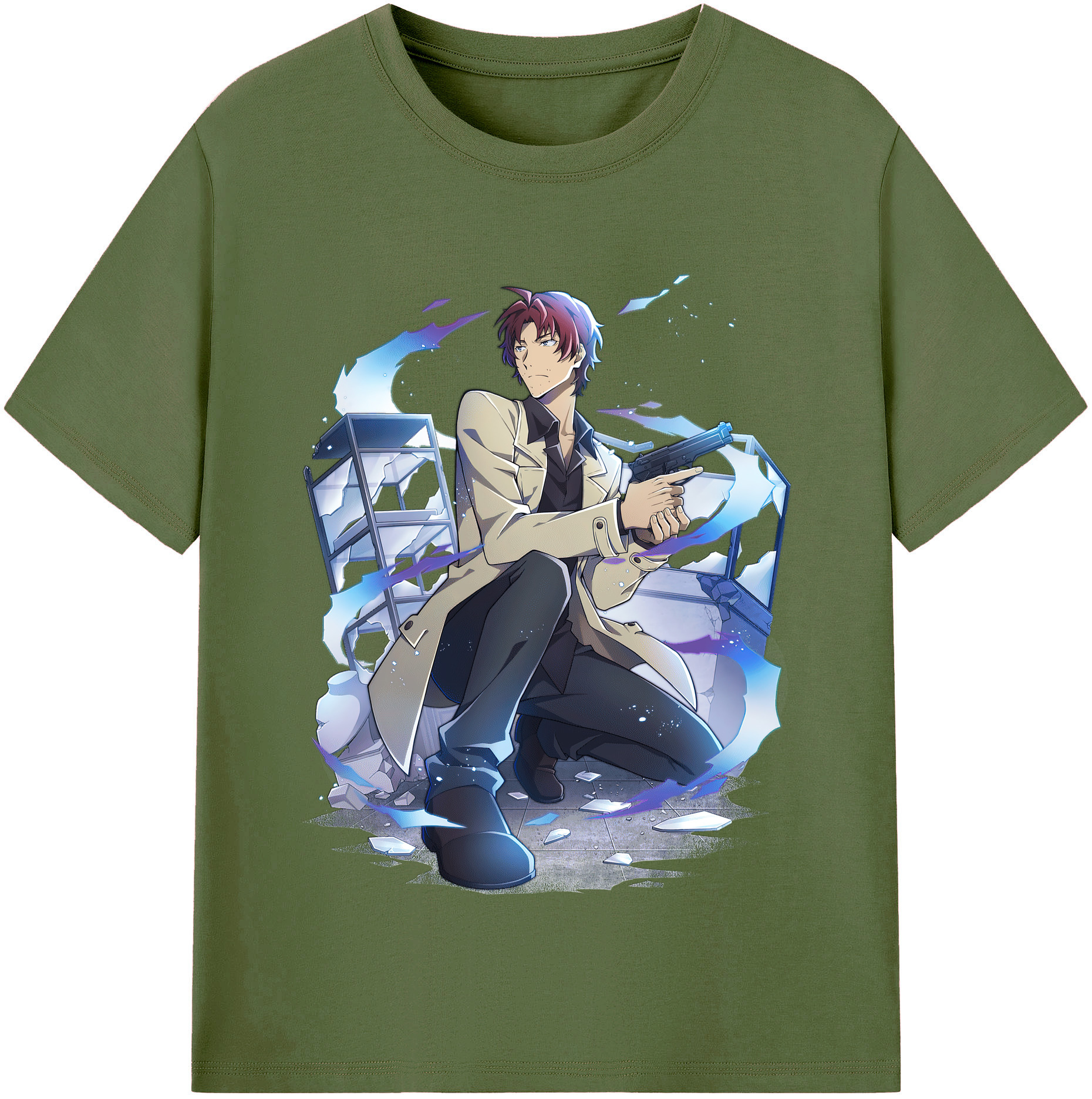 （画像用） 文豪ストレイドッグス Bungo Stray Dogs 綿100％半袖Tシャツ（フロントプリント）